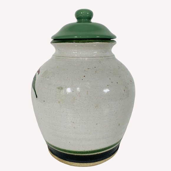 VTG Stoneware Pottery Ginger Jar 7" Vase Farmhouse Decor Handmade Southwestern - Picture 4 of 15